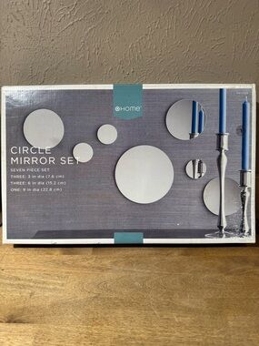 Circle Mirror Set - Silver Round Accent Mirrors
